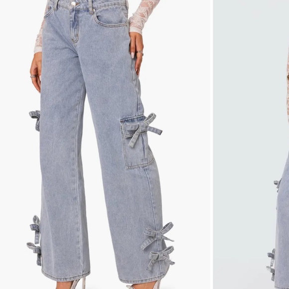 Edikted bow jeans - Picture 1 of 2